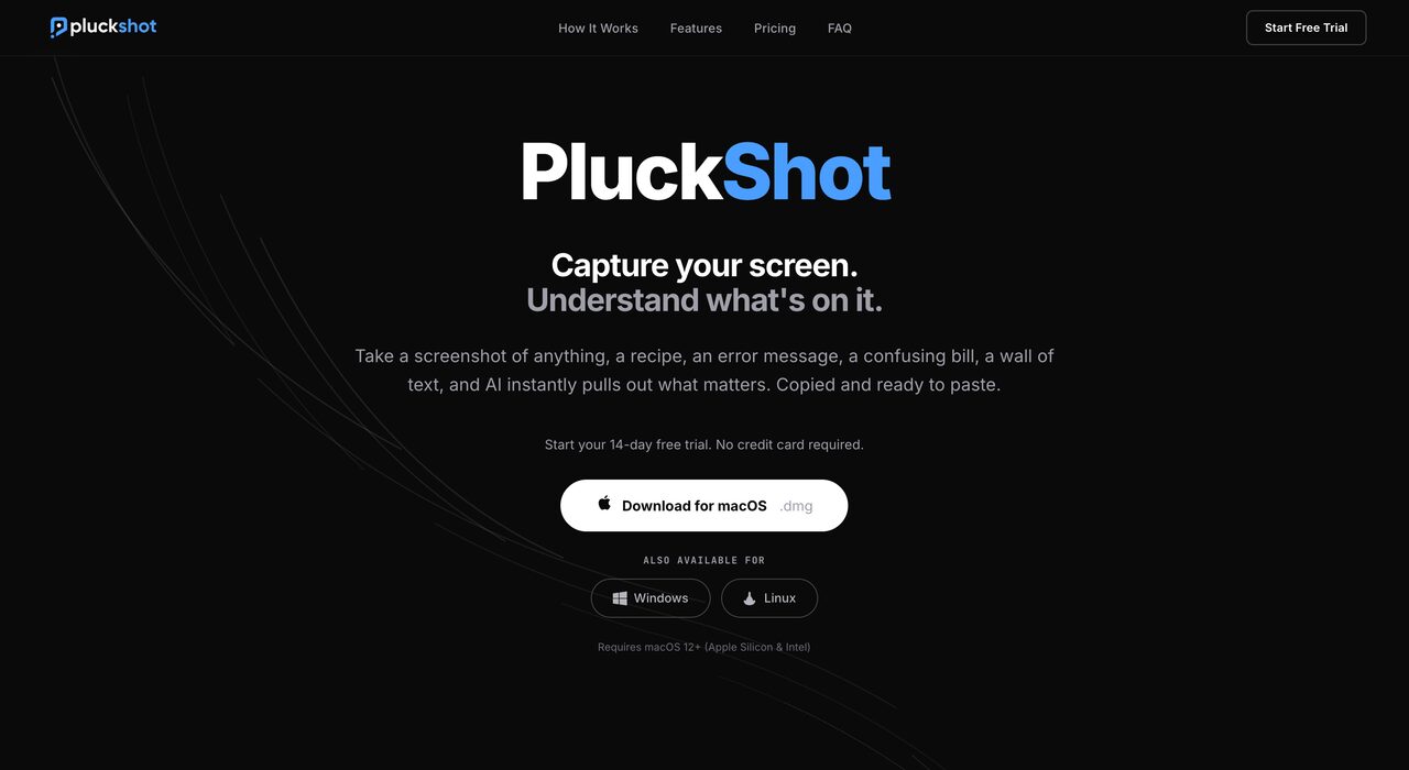 Pluckshot website